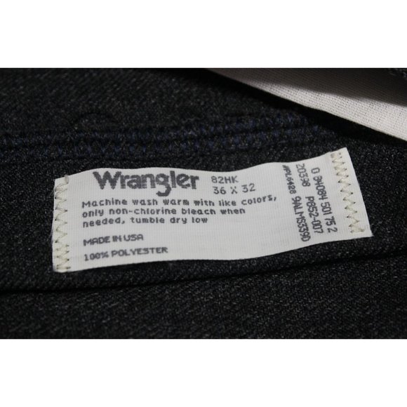 Wrangler men's vintage heather black‎ stretch twill straight leg dress jeans - Picture 7 of 11